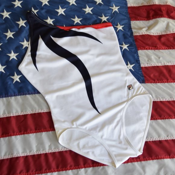 Fila Other - FILA Vintage Swimsuit One shoulder patriotic 90s